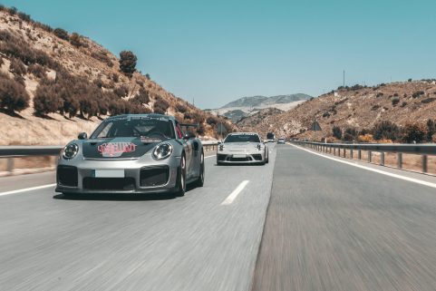 Runball Porsches on there way to Marbella