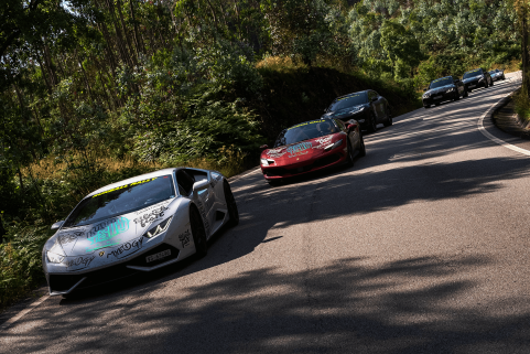Supercars during the runball rally in portugal