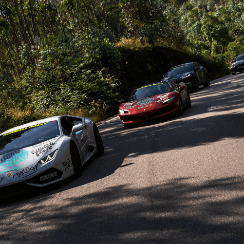 Supercars during the runball rally in portugal