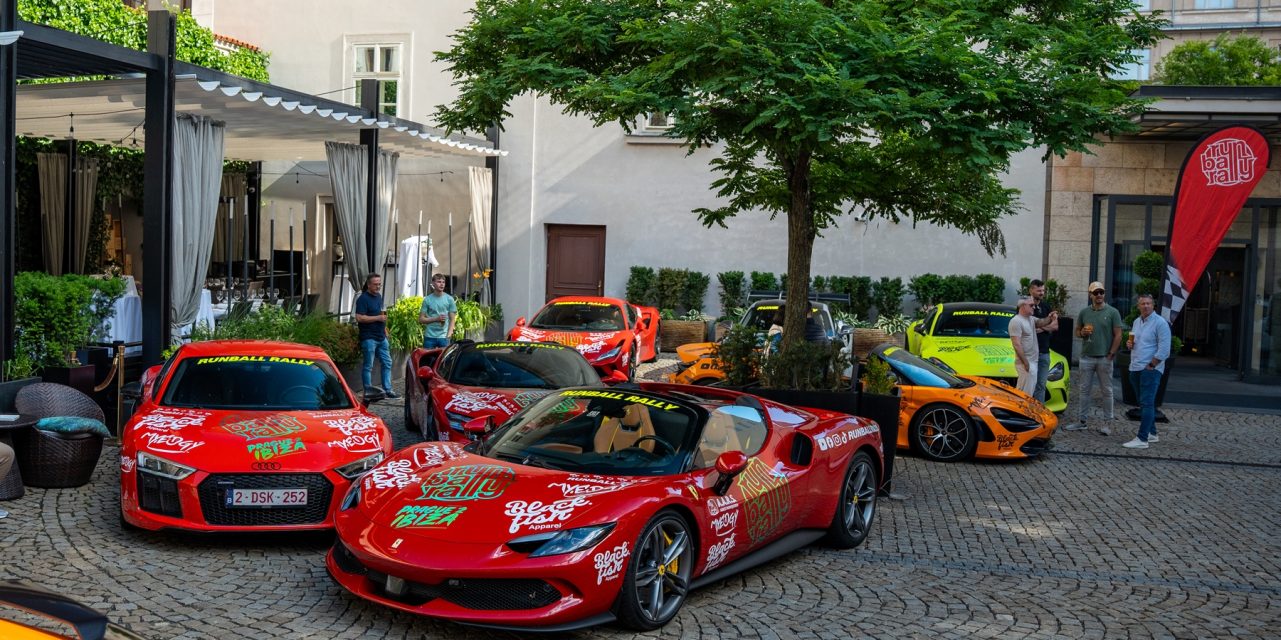 Runball Rally participants arriving at Mandarin Oriental Prague